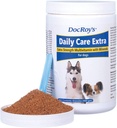 Doc Roy的"每日护理外援"(Dory's Daily Care Extra),"狗的高级多维明"(Advanced multivitamin for Dogs),"支持能量,免疫,肌肉,骨骼和脑健康"(Presidents A C D3 E B Complex),"铁锌镁碘"(Iron Zinc Magnesium Iodine),美国制造的四百克.