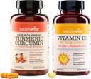 NatureWise Curcumin Turmeric 750mg & Vitamin D3 1000iu 用于联合,骨骼,免疫支持 [90计,360计]