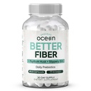有机物 Ocean Better Fiber - Daily Fiber 补充剂 - 无力鲍尔运动的软凳 - 配有Psyllium Hulk和Slippery Elm - 90 Capsules