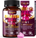 NMNH Supplement (Dihydronicotinamide Mononucleotide) 600mg，NAD Supplement with Resveratrol, CoQ10, Biotin & Hyaluronic Acid | Support Cellular Energy, Metabolism & Skin Wellness, 60 Capsules，Pink