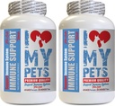 我爱我的PETS LLC 对猫的免疫靴子 - CAT免疫支持 - 助推 - 健康补充 - 猫肝食品 - 120 治疗(2瓶)