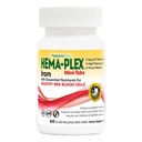 Natures Plus Hema-Plex铁 - 60 慢放迷你塔布 - 2 Pack - 85 mg Chelated铁 - 总血液健康 - 维生素C & Bioflavoids - Vegan, Gluten Free - 60 总服务