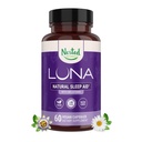 Nested Naturals Luna睡眠援助 -- -- 为有自然来源的成份的成年人提供非哈比人天然睡眠药丸 -- -- Valerian Root、Melatonin、Chamomile、Lemon Balm和更多 -- -- 60 Vegan Capsules