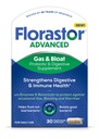 Florastor Advanced Gas and Bloat Probiotic, 消化酶和植物学, Plus Probiotics for Digestive Health, 30 Capsules (消化酶和植物学)