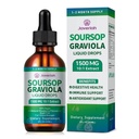 2 Pack Soursop Graviola 提取液滴补充剂,配有爱尔兰海 Moss & Turmeric 用于细胞支持, Imune System bost, Liver Health, Soursop Bitters 液滴60天供应 4 FL OZ