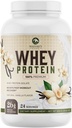 自然峰蛋白粉 100% Whey Power Isolate, Immune Support, BCAAs, Gluten Free, Fast Absorbing, 轻松消化营养,法国香草, 26 Grams of per service - 24 services