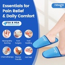 NEWGO 用于Plantar Fasciitis和神经病的脚冰包滑片,HSA或FSA 合格 2 Pack Gel Ice Slippers 热冷包 用于Bunion外科手术止痛,烧脚