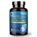 NATURE TARGET 三联OMEGA 3 6 9,鱼油 2400mg 含维生素D3 & E的软胶 - EPA & DHA & ALA - 支持心,脑,联合和免疫健康,可持续来源,非GMO