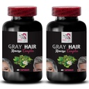 头发浓缩 - Gray Heir ReVERSE - 头发振兴器,彩色助推器,拉迪安特头发,发荫复兴,头发变换,光滑头发,青春外观,富有发色 2瓶120盖