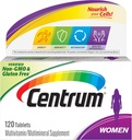 Centrum 妇女多维他命片,多维他命/多矿补充铁,维生素D3,维生素B和抗氧化维生素C和E,Gluten Free,非GMO 成份 - 120个计数