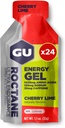 GU 能源 Roctane 超耐力能源 Gel, Vegan, Gluten-Free, Kosher, 和乳房免费运动营养 跑步, 自行车, 徒步或滑雪, 24岁, Cherry Lime