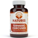 1600mg 有机曲霉素(Turmeric curcumin w/Bioperine)和黑胡椒(Black Pepper) → Non-GMO → 自然联合支持 → 95%的标准化曲霉素 → Gluten Free → 120 植物帽