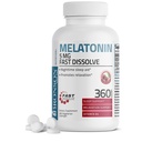 Bronson Melatonin 5mg 快速溶解樱桃 Flavor 片,配有维生素B6 - 夜间睡眠援助 - 促进放松,360 蔬菜 Chewable Lozenges