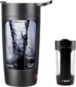 SQUATZ 22 Oz 电动摇摆瓶 - 可充电自动蛋白摇摆Blender Flask,防漏 & 易清洁,15秒后平滑饮用,意向为健身摇摆,咖啡,奶昔(黑色)