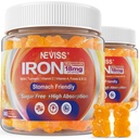 维冈铁胶(Vegen Iron Gummys),配有维生素C,B12,Folate & Turmeric - 能源与免疫健康 – Gummy Iron Bisglynate 18mg Gentle & Non-Cantle - 女性与男性,2 Pack