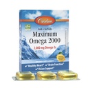 Carlson - 最大Omega 2000 Grab + Go Packs, 2000 mg Omega-3s, Wild-Caught, 挪威鱼油补充品, 可持续源头鱼油盖,柠檬, 30软胶包
