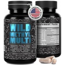野生甲基多维素 女性和男性 – 日用多维素 → MTHFR 补充品 无铁 → 甲基化 B12, Folate, Vitamin C, A, K2, D, E, Choline, Biotin, ALA, CoQ10 & More (60 Capsules)