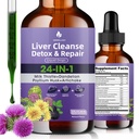 Liver Cleanse Detox & Reference Liquid Drops - 牛奶硝酸盐,Dandelion,Psyllium Husk & Artichoke 肝脏健康与文摘的补编 - 无糖维冈提取,2 Fl Oz(30架)