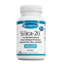 EuroMedica Silica-20 - 补充支持骨结构与科拉根生产 - 强齿与健康骨密度支持 - 艾滋病发型,皮肤与钉子健康 - 60块(30张)