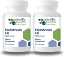 Melastonin 60mg QQ 高剂量的Melatonin 在易向吞的Capsules QQ Vegan, Non-GMO & Gluten-Free QQ US-Made Extra Trenge Melatonin (2-Pack) 中,