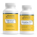 与Circadian PM和Glycnate镁合作研究营养学夜支助 -- -- 与Melatonin、Valerian、5-HTP、GABA和一个镁补充剂两个产品包