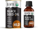 RAWYA 黑种子油 - 冷压 - 黑库明种子 - 奈杰拉·萨蒂瓦 - Omega 3 6 9 - Karonji for Skin and Health - 非GMO, Gluten-Free - 井油 - Mold Flavor - 3.4 Fl Oz