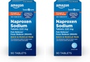 背痛和肌肉疼痛基本护理,Naproxen Sodium平板220毫克,疼痛释放剂和减少发热剂,用于背痛、肌肉痛、小关节炎疼痛、头痛和更多,90个计数(包2)
