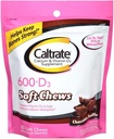 Caltrate 600+D 软嚼子,巧克力曲棍球,60 count (2 Pack)