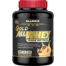 ALLMAX Gold ALLWHEY Whey Protein Powder, Chocolate Peanut Butter, 5 lb, 24g Protein Per Scoop, High Protein for Muscle Recovery, Lean Muscle Growth & Post Workout Nutrition, Gluten Free, 71 Servings