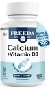 FREEDA Calcium 600 mg 配有维生素D3 400 IU – 基本骨骼支持补充 – Kosher, Gluten-Free, Easy-to-Swallow Conged Tables for Men & Men(100 Ct)