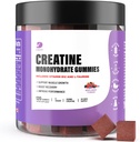 Creatine Gummys - Creatine Monohydrate Gummys for Men and Women - 5g of Creatine Monohydrate by service - 增加重点,力量,耐力 - 构建肌肉,无糖,维根,非GMO 120 Ct