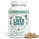 Virtual Liver 支持新公式 Liver 补充和 Liver 维他命 — 9-in-1 Liver 健康公式, 清洁和修复公式 有机牛奶 硝酸盐 支持 Liver 健康清洁