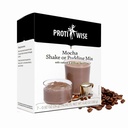 ProtiWise 高蛋白摇摆与普丁混合 15g 蛋白质 低脂肪 低卡路里 低糖 QQ Gluten Free KETO Diect QQ 用于控制饥饿的替代食品 Mocha Flavor 5/Box