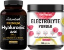 Nature Bell Hyaluronic Acid Capsules 配有生物素+维生素C和电解液 水解粉包 | 完全美容护理综合体 | 真正的椰子水电解剂