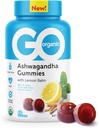 GO ORGANIC 压力救济 Ashwagandha 补充 Gummys + Lemon Flavored → 60 伯爵