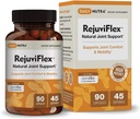 RejuviFlex - 自然联合补编 w/ ApresFlex Boswellia AKBA, Turmeric Curcumin, Piperine & White Willow Bark - 用于手的功能,膝盖,整体联合健康(90 Capsules)