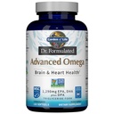 " 生命花园 " Dr. Formulated Advanced Omega Fish Oil - Lemon, 1,290mg EPA, DHA + DEA in Triglyceride Form, 单源Omega 3 绝缘大脑和心脏健康补编,非GMO,180 Softgels