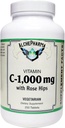 C-1000毫克(阿斯科比克酸),含50毫克的玫瑰HIPS-无黄玉米(250片)