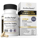 Arnika Forte Capsules – 外科手术和审美治疗后的降温器、抗氧化剂和生物氟化物、Arnica 1000mg、Bromelain 125mg 3000GDU - 14 Capsules