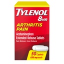 Tylenol 8 小时关节炎止痛药片、650毫克乙酰氨基苯、联合止痛药和减热药、口服止痛药和联合止痛药,50项