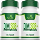 DIM SGS + - Hormone + Detox,Encourages Normal Estrogen Metabolism,Hormone Balance, Hormonal Acne Supplements, Menopause Support,Helps Control Appetite,Promotes Detoxification(2 Packs)