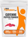 Bulk Assupports.com Cayenne Pepper 40000 HU Powder - Capsaicin Assupposes, Cayenne Pepper Powder - Vegan & Gluten Free, 每架服务500mg, 250g (8.8 oz) (Pack of 1).