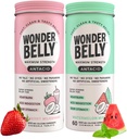 Antacid Chewable 片块 Bundle 有效心脏燃烧和即时酸消化缓解,最大强度(草莓奶昔和西瓜薄荷)
