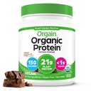 Orgain 有机维冈蛋白粉 奶油巧克力糖 - 21g 植物蛋白质 7g 预生纤维 低网卡布 无乳糖成份 无添加糖 非GMO 用于摇晃和滑动,1.02磅