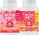 愤怒补充剂 更好的靴女Creatine BBL Combo: BBL 板块 (90ct) w. Creatine, Glutamine, BCAA's, Collagen + BBL 烧热卡普尔(120ct)