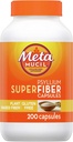 Metamucil 超级纤维 Psyllium Capsules, Gluten 自由无糖, 200 Ct