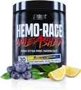 Nutrex研究 Hemo-Rage Extreme High Stim Pre Workingout Powder – 精神失常持久能量,焦点,耐力和泵助力 预工作补充 – 蓝莓柠檬汁 30 服务