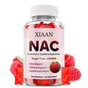 NAC 儿童与成年人的Gummys, N Acetyl Cysteine 1000mg NAC 抗氧化剂与免疫支持,肺和肝脏健康,Raspberry Flavor 60 Count