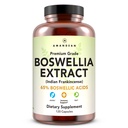 AMANDEAN Boswellia Serrata 摘录. 500mg 120 Veggie Capsules. 65% Boswellic酸与AKBA. 印地安人Frankincense炎症补充药. 联合健康支助。 (包装5月Vary)