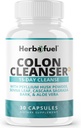 Colon Cleanse - 支持解毒剂,Gut Health, & Bloating Relief - 包含草药,纤维, & Probios - 高级清洗公式 配有yl胡斯克粉,非GMO, 30 Capsules